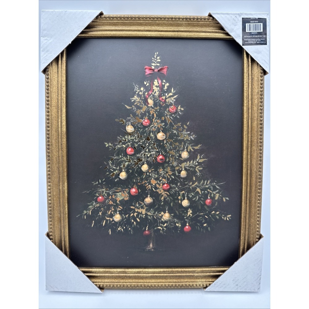 Robert Stanley Christmas Tree Framed Wall Art 11x14 Gold Frame Hobby Lobby NEW